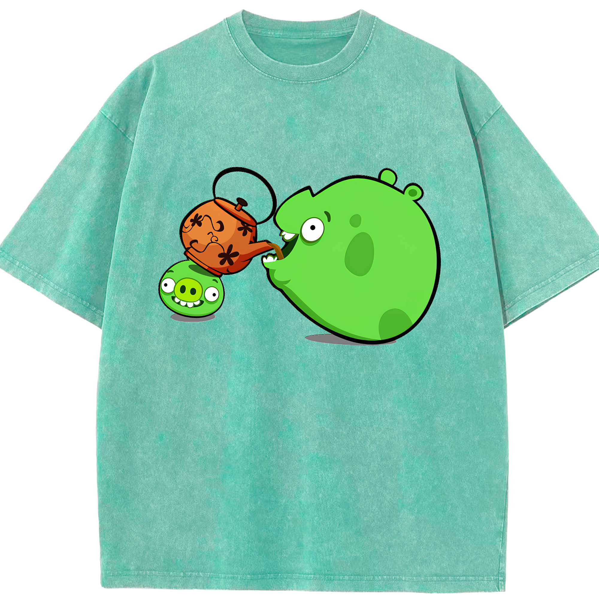 （画像用） Angry Birds アングリーバード 綿100% ヴィンテージ風 半袖Tシャツ（フロントプリント）